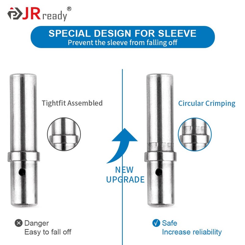 Jrready Deutsch Connector Pins And Sockets Solid Contacts Size 12 St6280-40 Pairs Male Pins 0460-204-12141/ Female Pins 0462-203-12141, Dtp Connector Terminals Wire Size 12-16Awg - Image 4